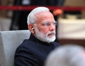 Prime Minister of India Narendra Modi at an informal meeting of heads of state and government of the BRICS countries Hamburg 2017