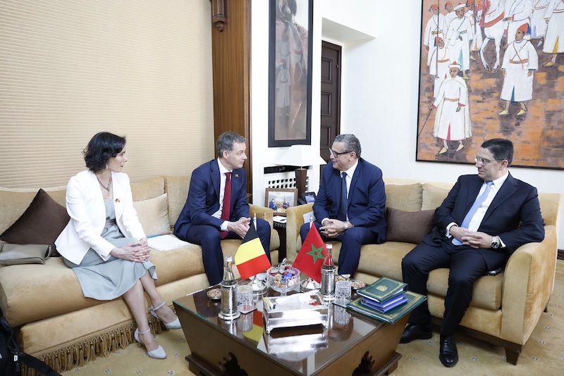 MAROC Belgique Aziz Akhannouch Alexander De Croo Nasser Bourita Hadja Lahbib ©Gouvernement Maroc PHOTO 5