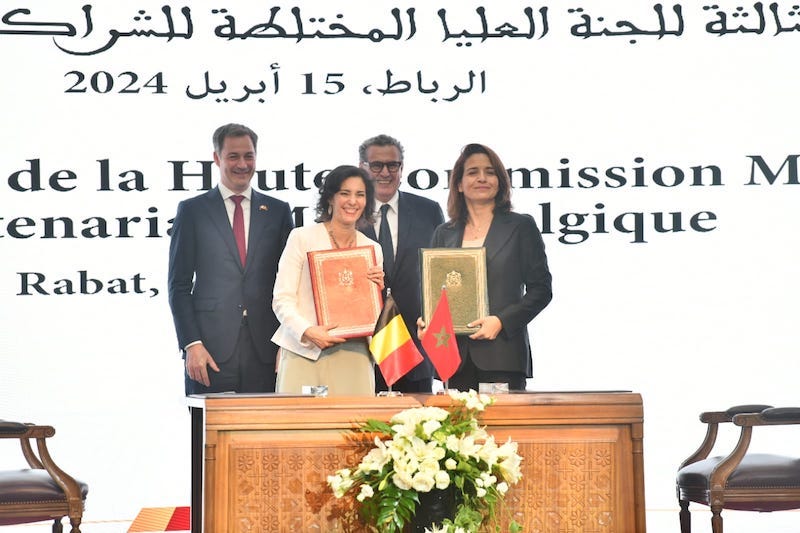 MAROC Belgique coopération Hadja Lahbib Leila Benali Aziz Akhannouch Alexander De Croo ©Maroc Diplomatie PHOTO 3