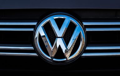 VOLKSWAGEN badge on a car
