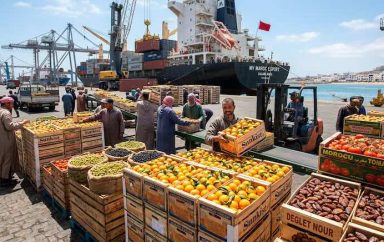 Firefly GeminiFlash Photo réelle exportations agricoles maroc Enlève le bandeau avec l'écriture 18562