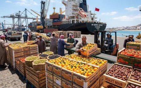 Firefly GeminiFlash Photo réelle exportations agricoles maroc Enlève le bandeau avec l'écriture 18562