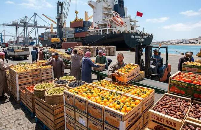 Firefly GeminiFlash Photo réelle exportations agricoles maroc Enlève le bandeau avec l'écriture 18562