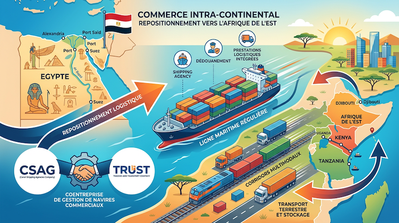 L'Egypte renforce dont repositionnement logistique vers l'Afrique de l'Est