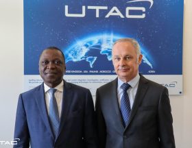 UTAC Amadou Kone ministre des transports de la république de Côte dIvoire et Laurent Benoit CEO UTAC
