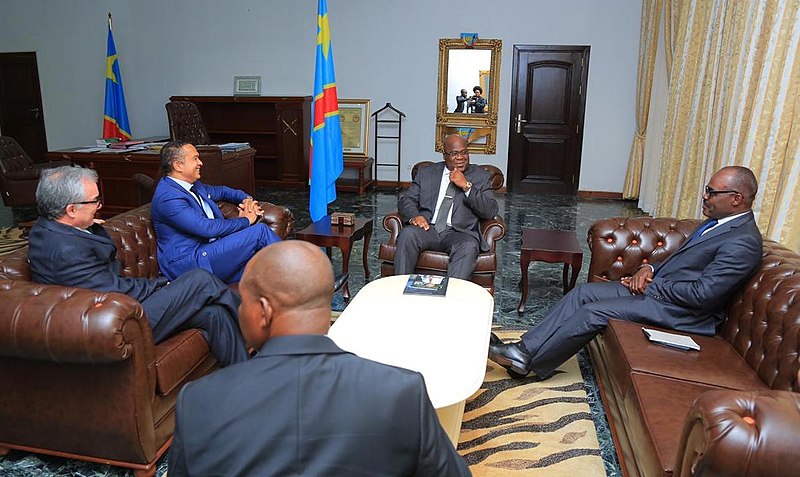 800px Félix Tshisekedi avec Nicolas Kazadi et Luc Gérard Nyafé à la Cité de lUnion Africaine