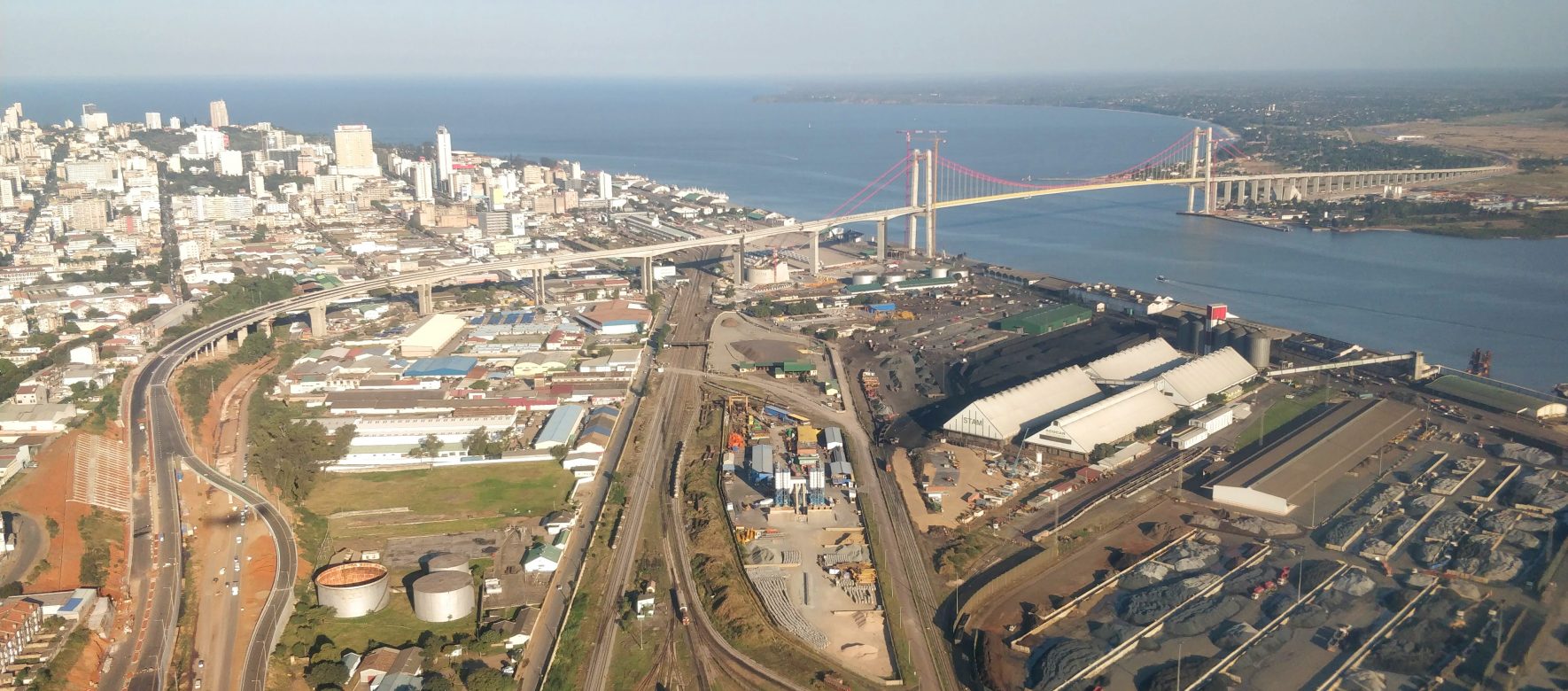 Maputo–Katembe bridge from the norther shore July 2018