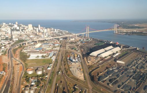 Maputo–Katembe bridge from the norther shore July 2018