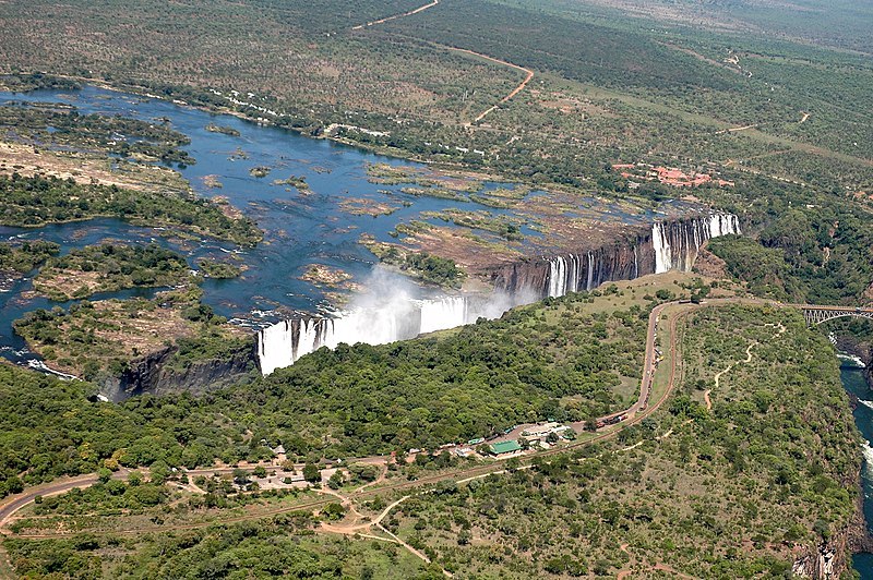 Zimbabwe to Zambia as seen through Victoria Falls skies