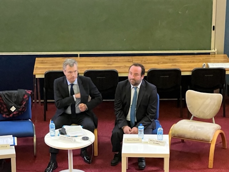 Christophe Mirmand prefet de la region Provence Alpes Cote dAzur et Kevin Polizzi istreen president dUnitel a la tete du Comite scientifique du laboratoire territorial Industrie Fos Berre. ©NBC