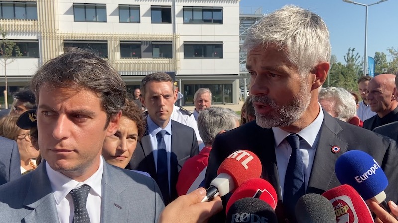AURA inaugure lycee Arnaud Beltrame port de luniforme wauquiez attal 9