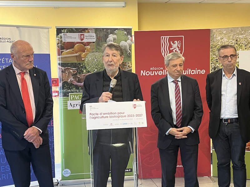 Alain Rousset, Alain Anziani, Etienne Guyot et Pierre Hurmic