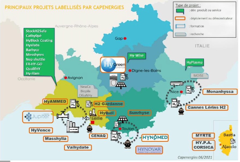 Region sud hydrogene