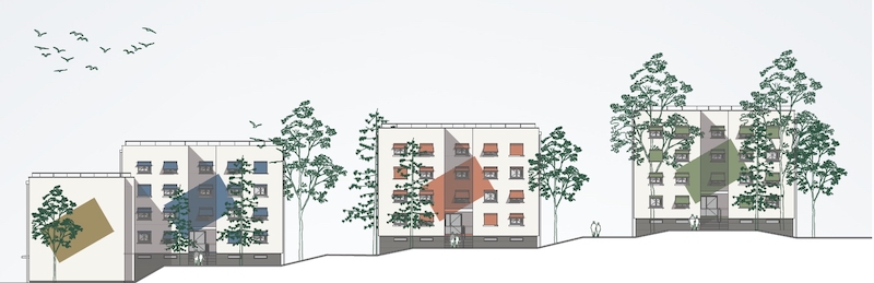 habitat audois logement Anamorphose Joseph Tirand simulation façade est
