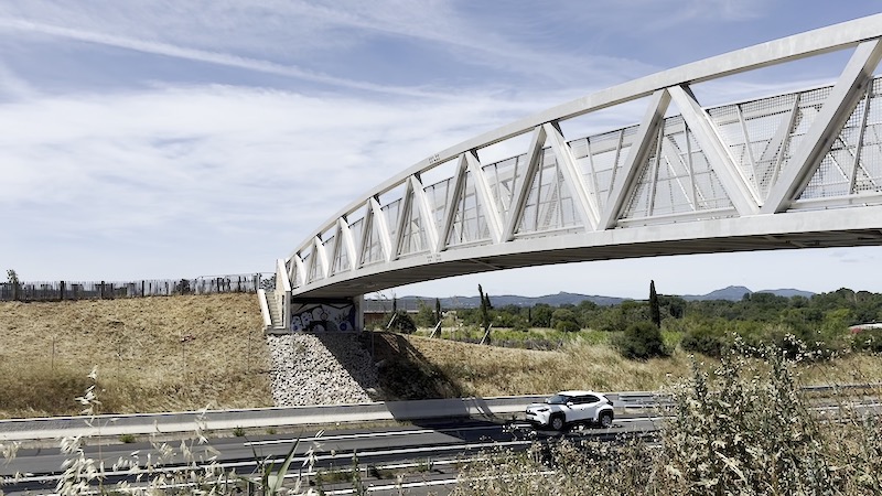 Vallée de l'Hérault inauguration de la Maison du tourisme et des mobilités passerelle