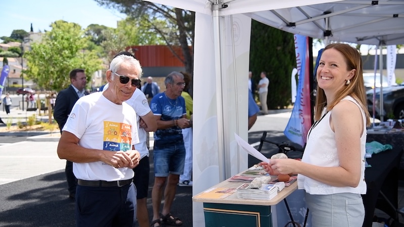 Vallée de l'Hérault inauguration de la Maison du tourisme et des mobilités stand