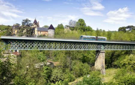 Région Auvergne Rhône Alpes BHNS Trevoux Lyon travaux
