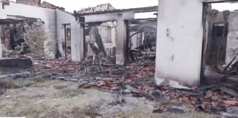 Incendies maison détuite