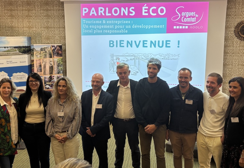 Sorgues du Comtat Parlons eco Slow tourisme Main